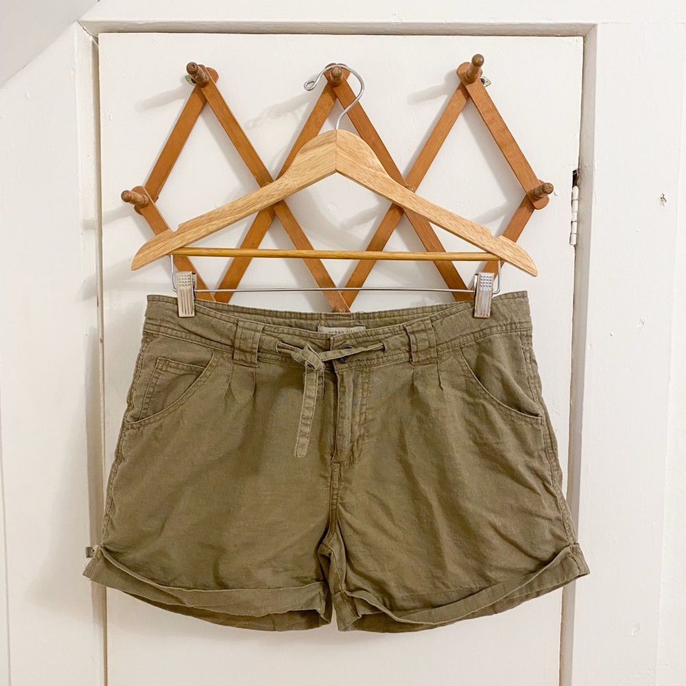 Linen Cotton Blend Shorts